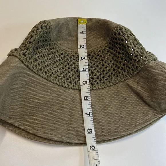 Rag & Bone “Nando” Bucket Hat, Safari Khaki w/ Netting Details, NWT!